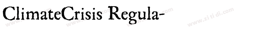 ClimateCrisis Regula字体转换